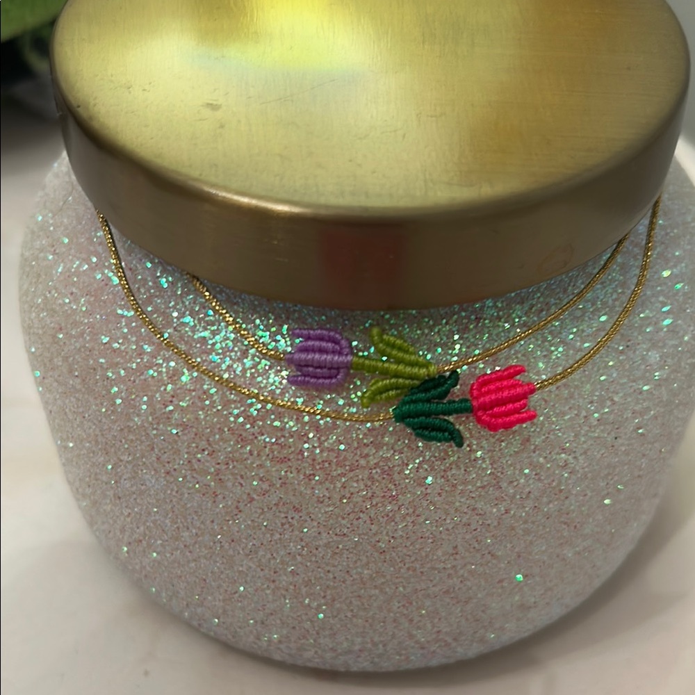 Floral Pendant Necklace in Gold with Pink and Purple Accents